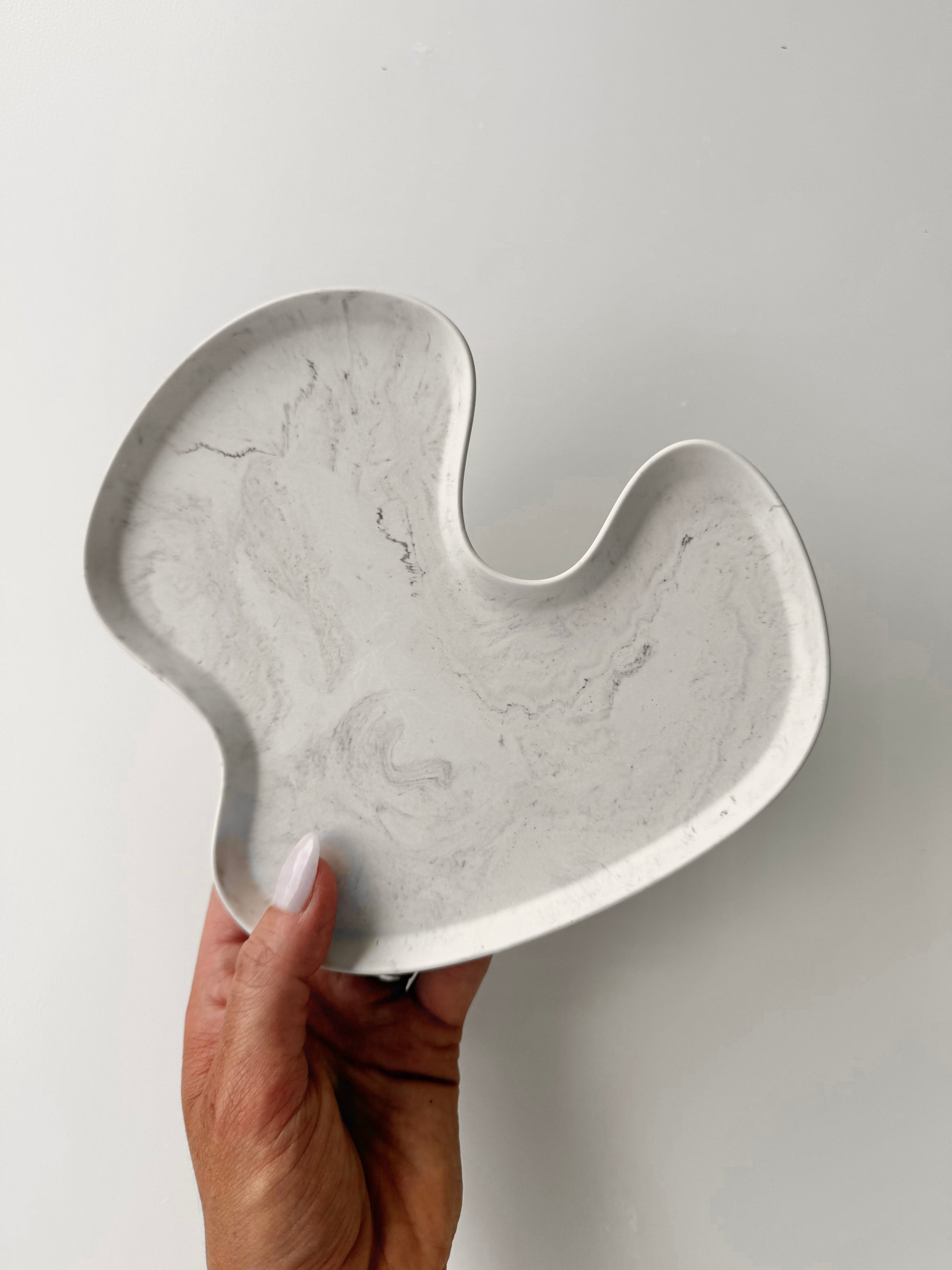 shore dish - brown marble