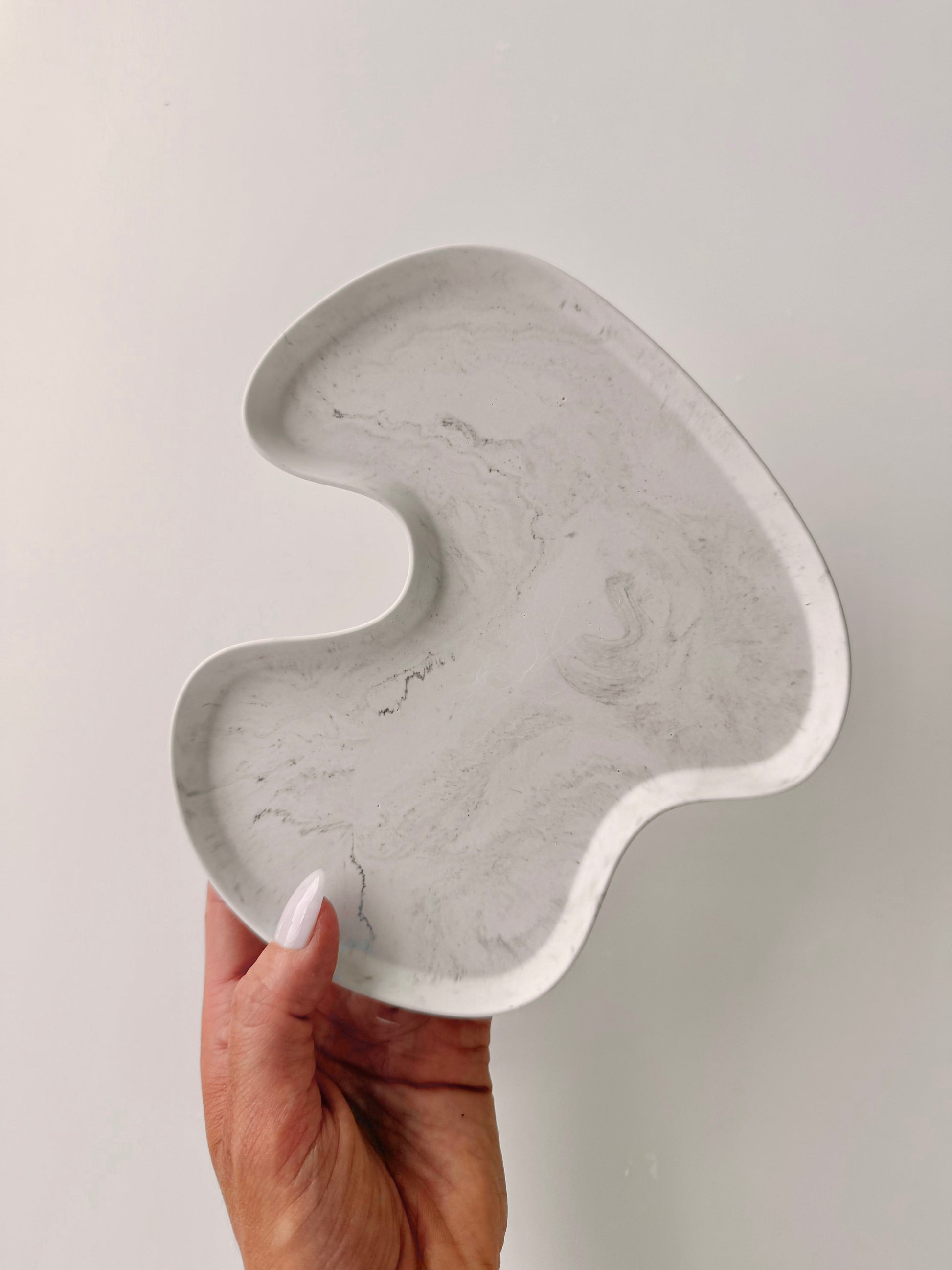 shore dish - brown marble