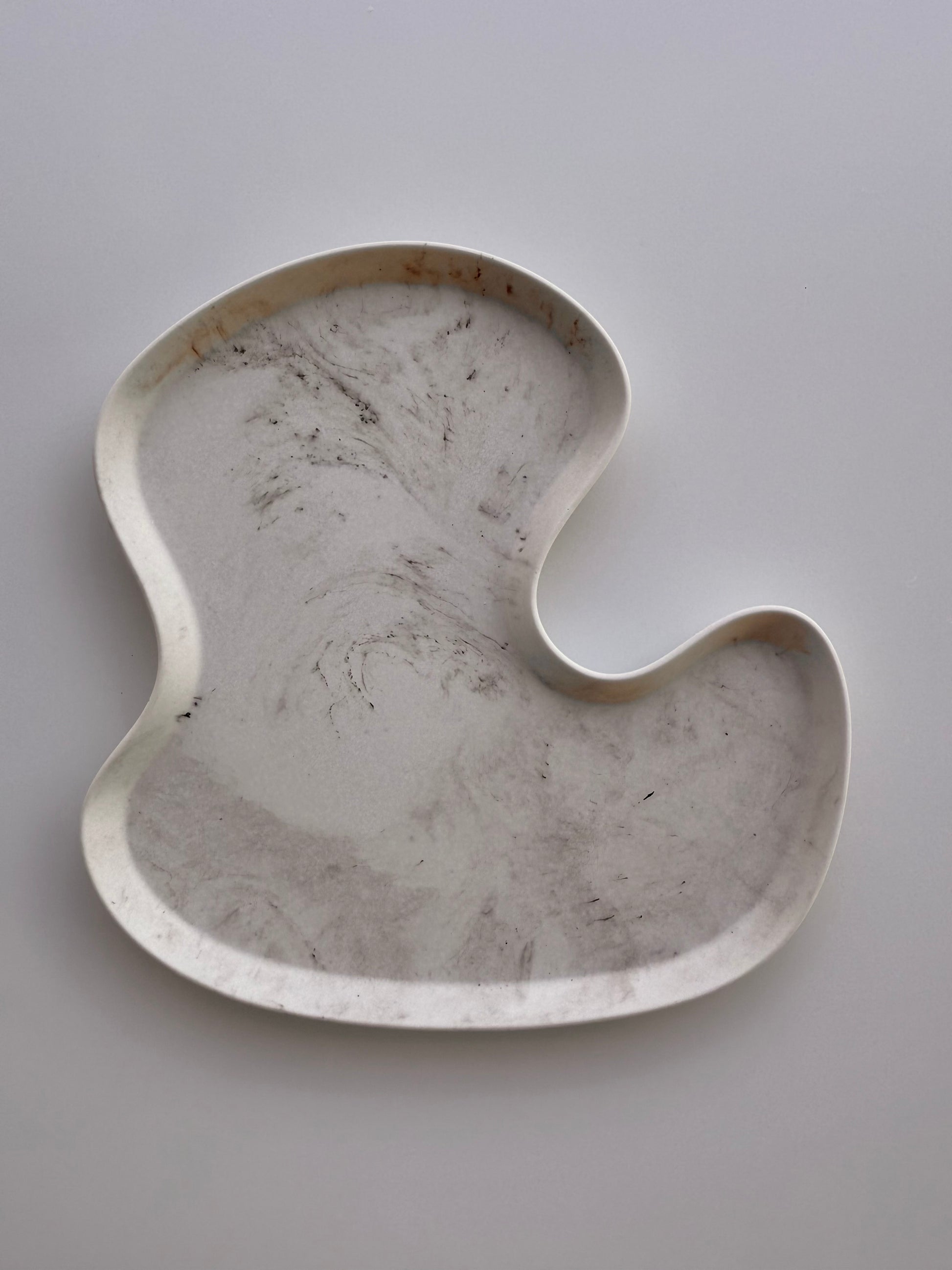 shore dish - brown marble
