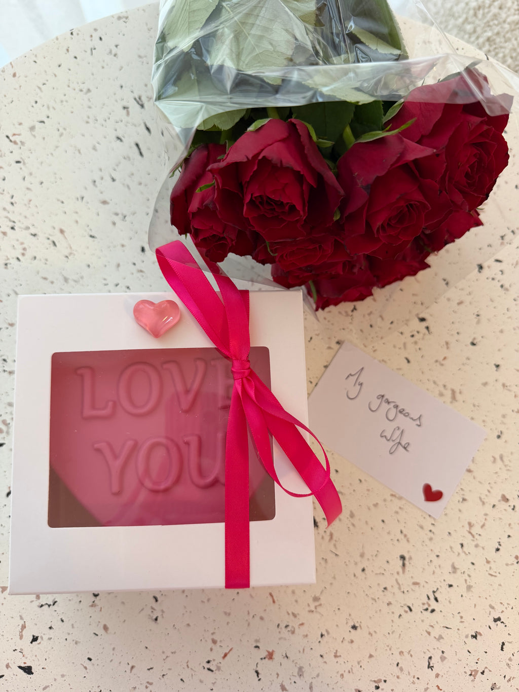 love you candle PINK