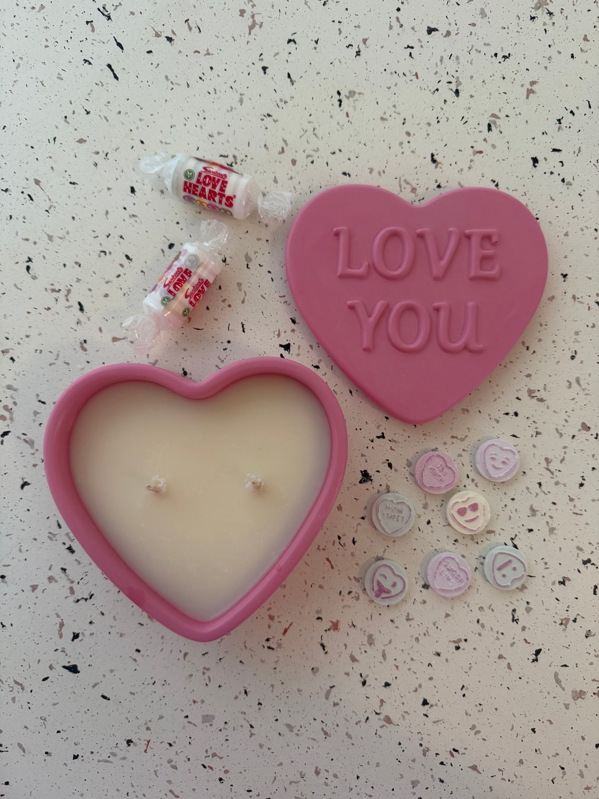 love you candle PINK