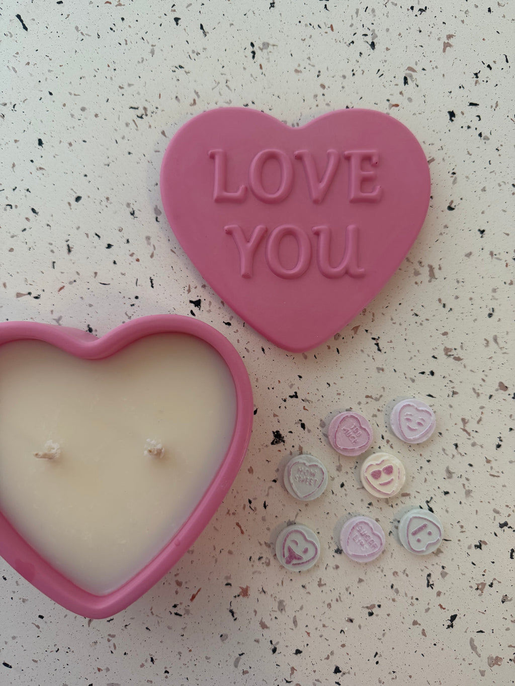 love you candle PINK