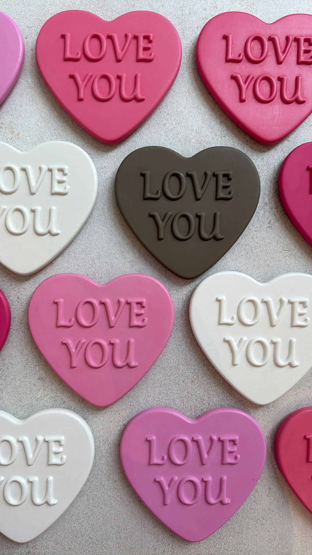 love you candle BROWN