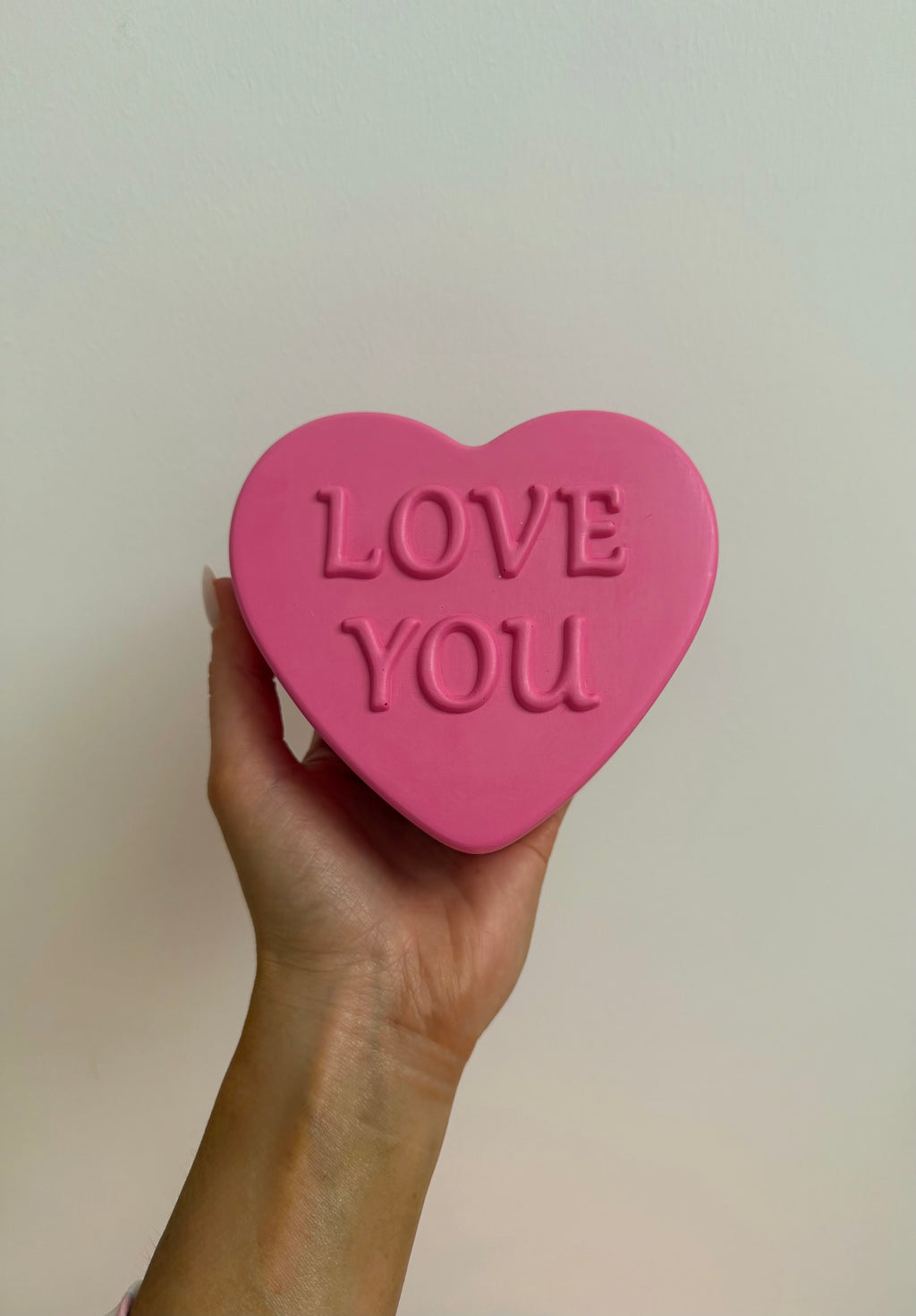 love you candle PINK