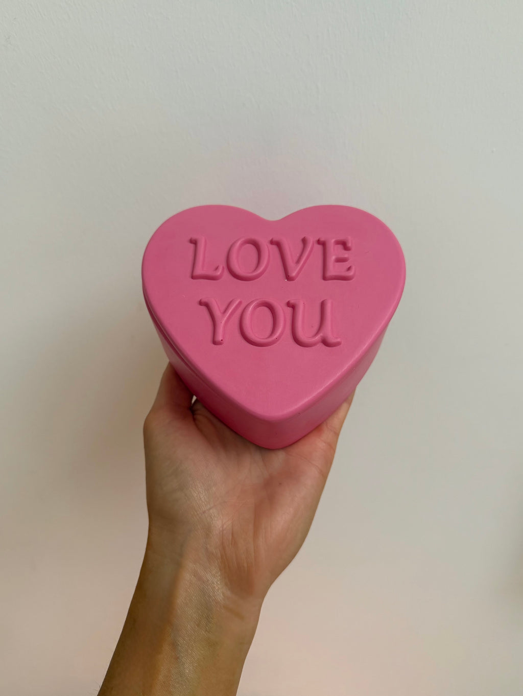 love you candle PINK