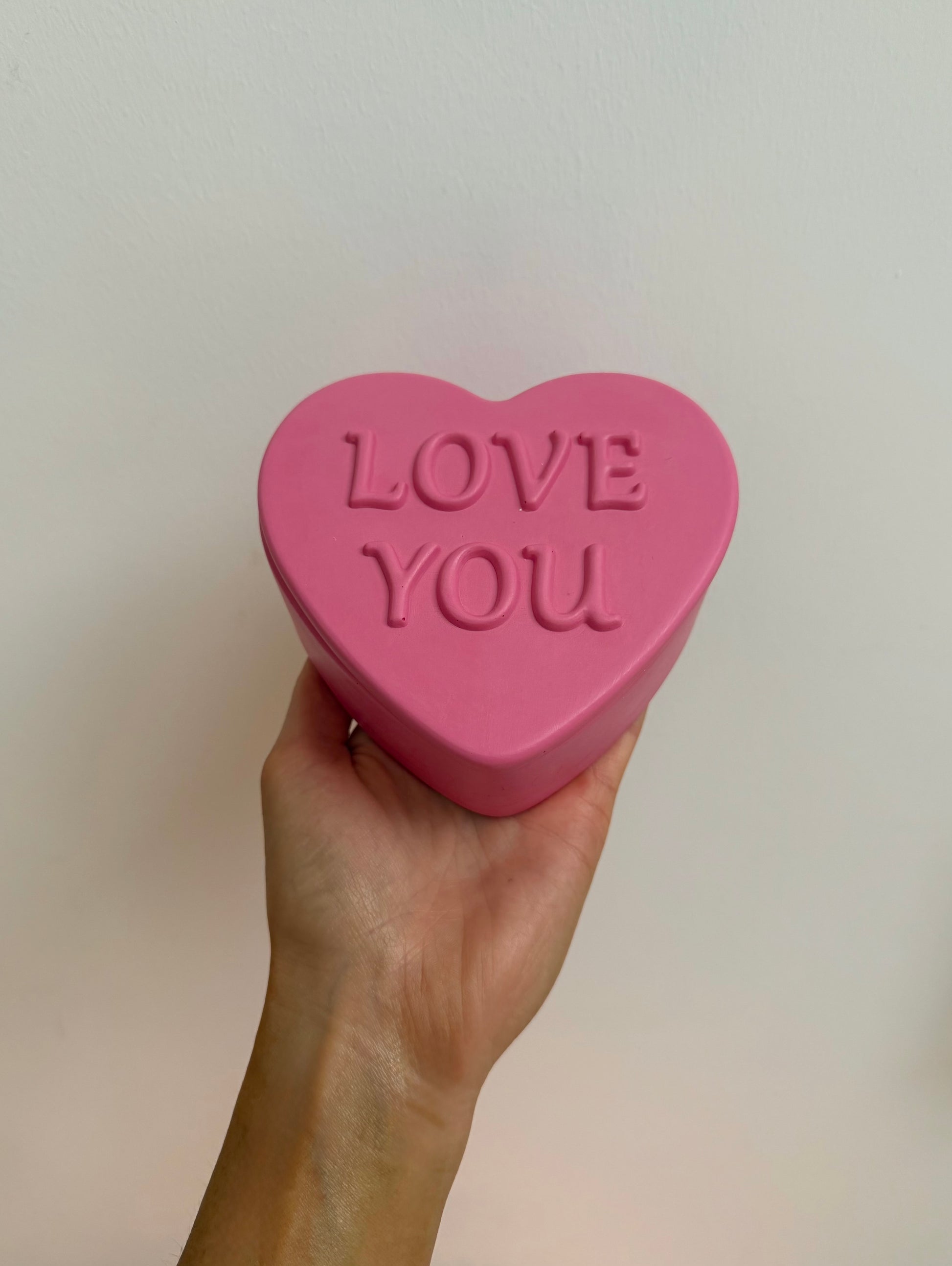 love you candle PINK