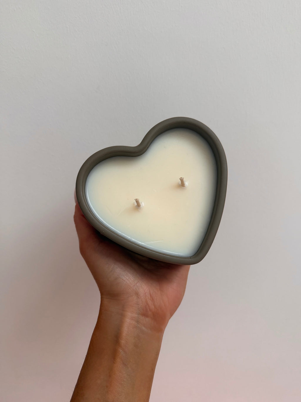 love you candle BROWN