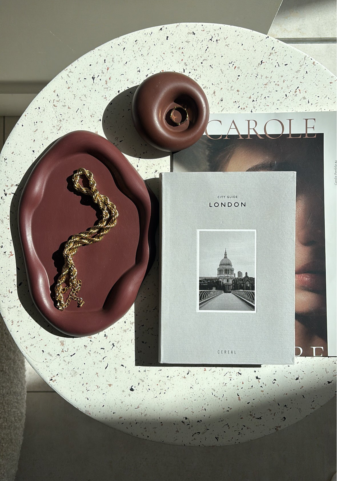 float dish - burgundy
