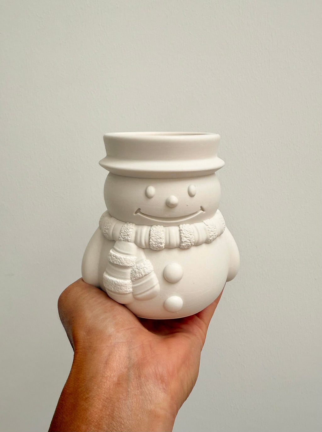 snowman candle