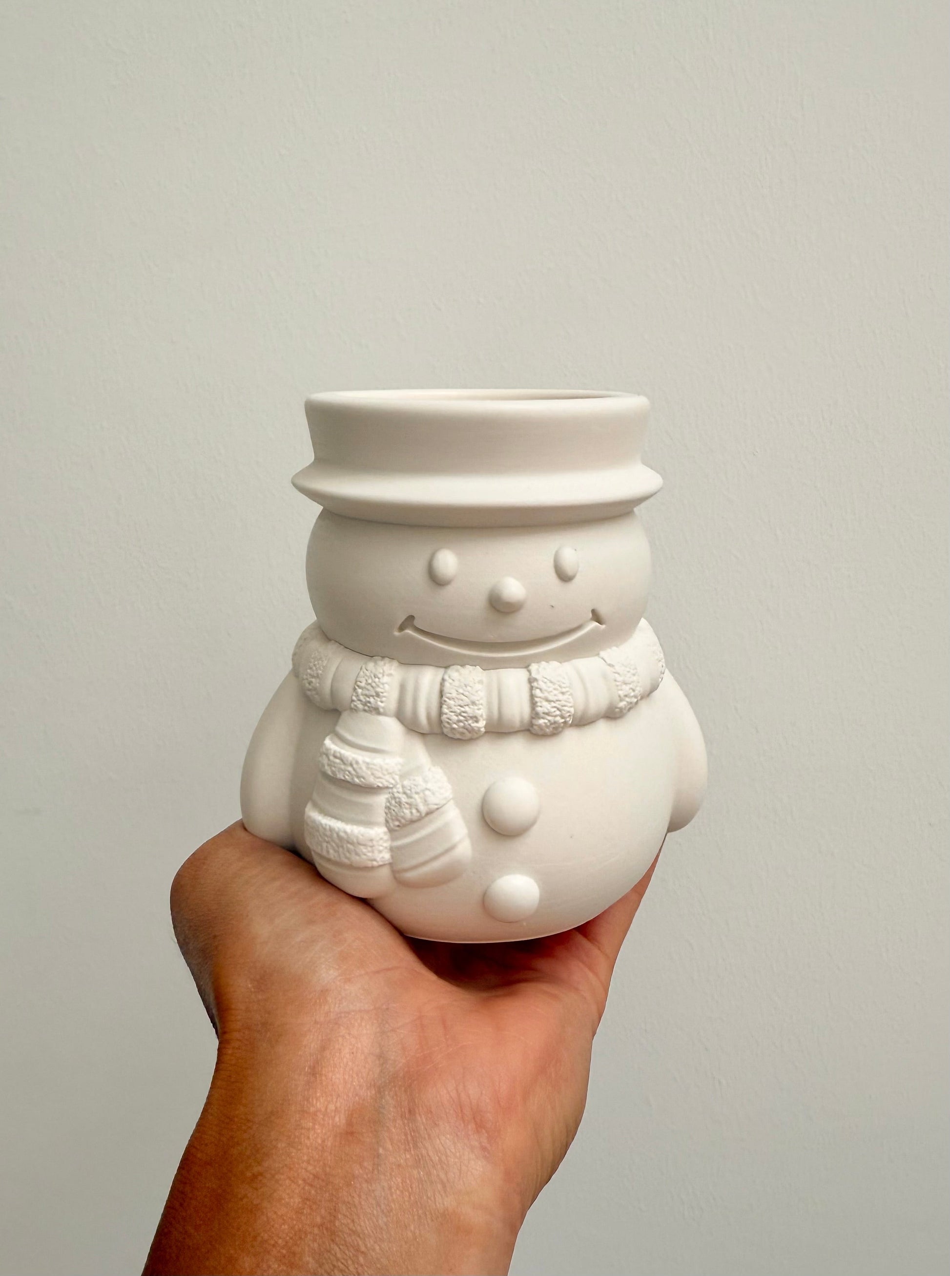 snowman candle