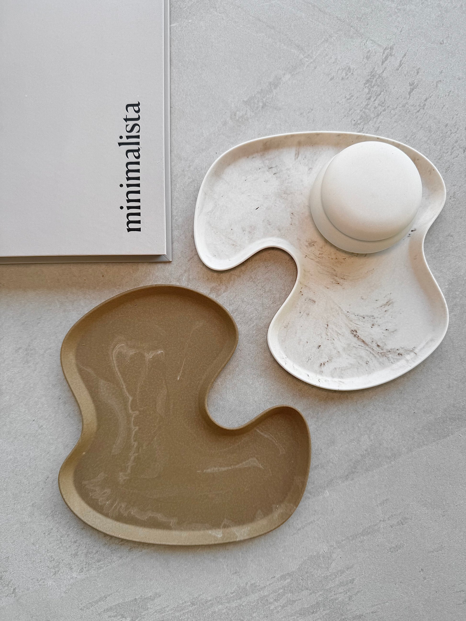 shore dish - set of 2 (brown)