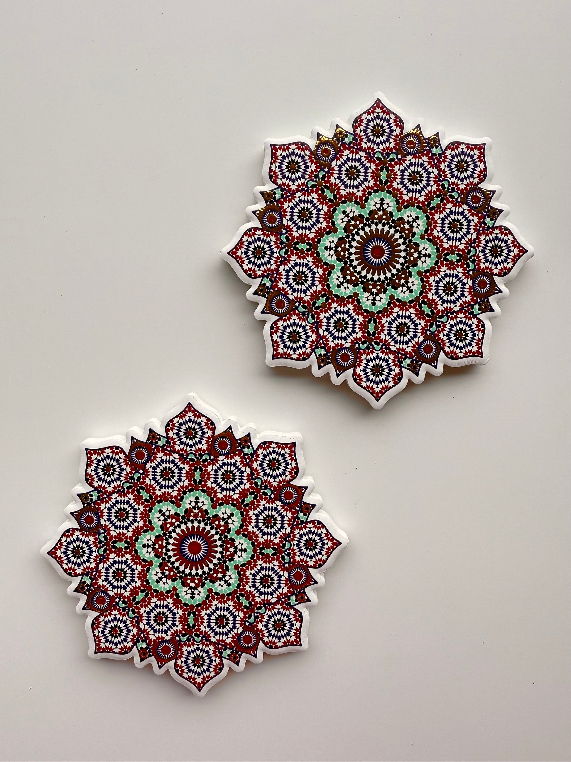 nomad coasters - pair (aqua)