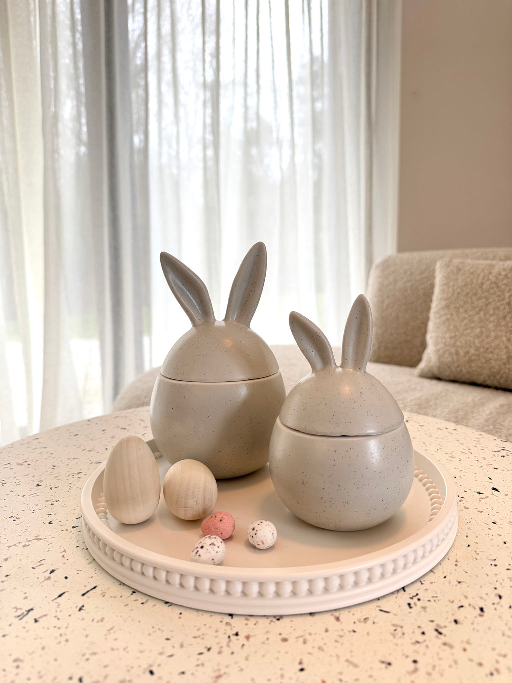 hoppy bunny pots (set of 2)