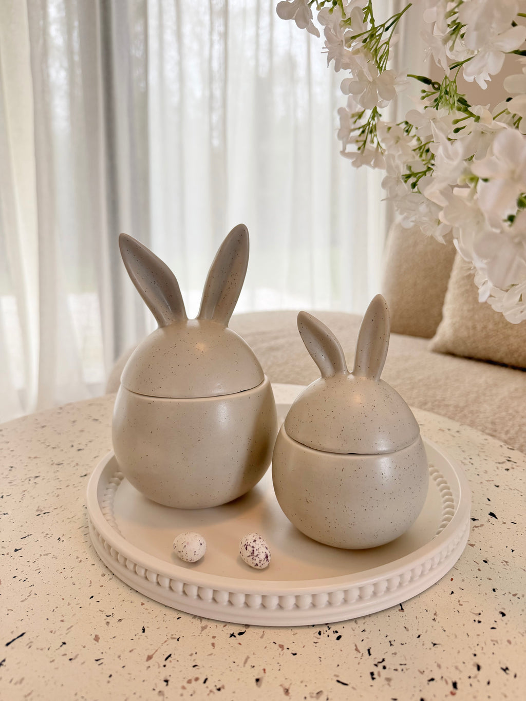 hoppy bunny pots (set of 2)