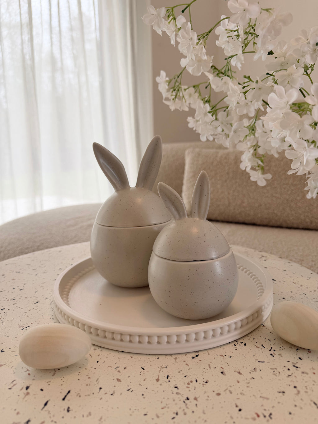hoppy bunny pots (set of 2)