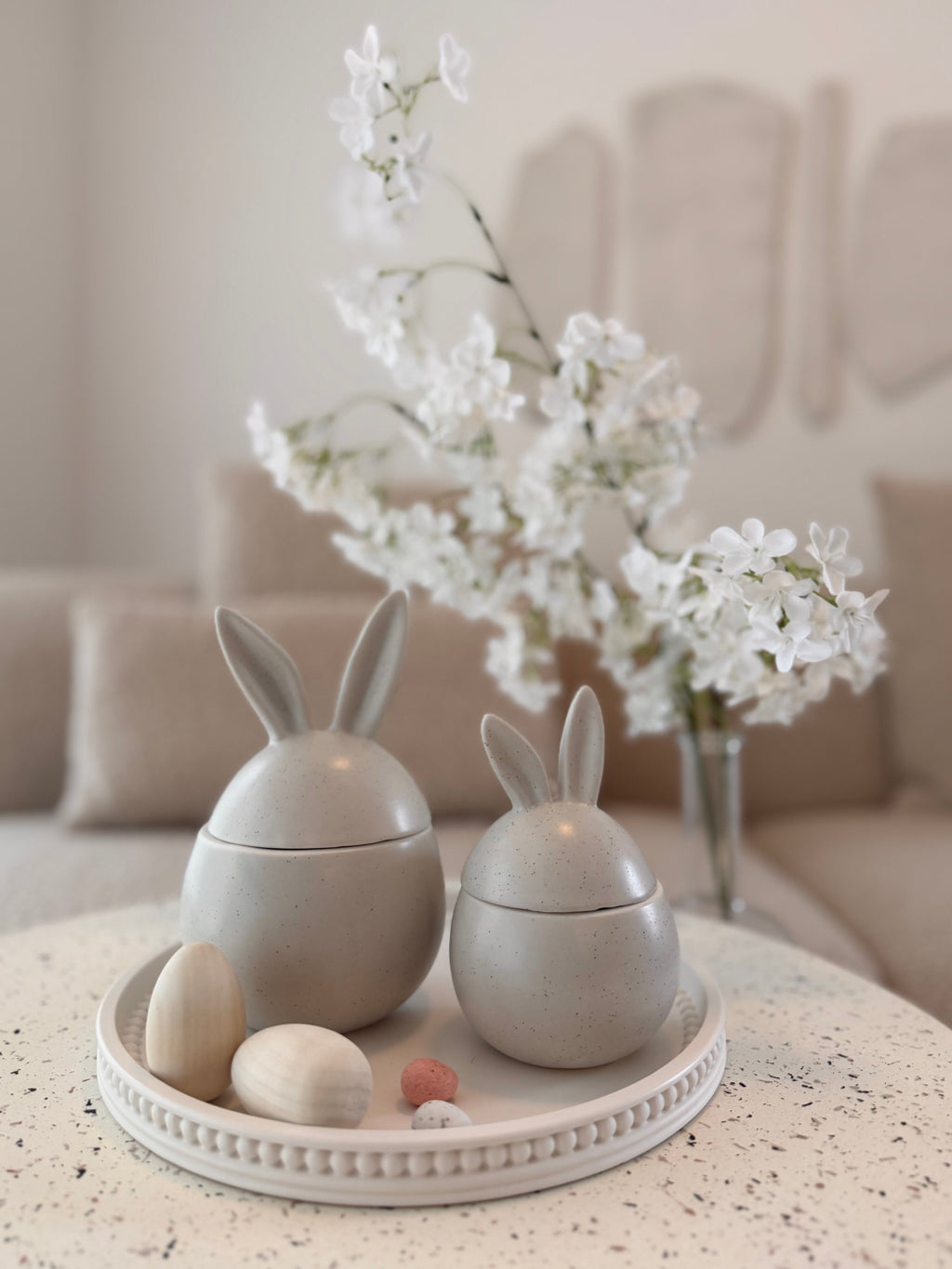 hoppy bunny pots (set of 2)