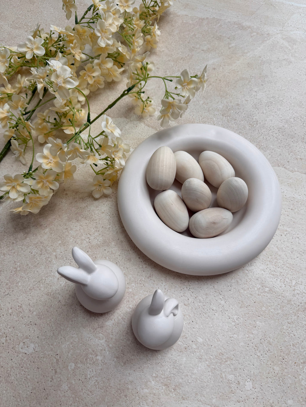 decorative wooden eggs (7 pack)