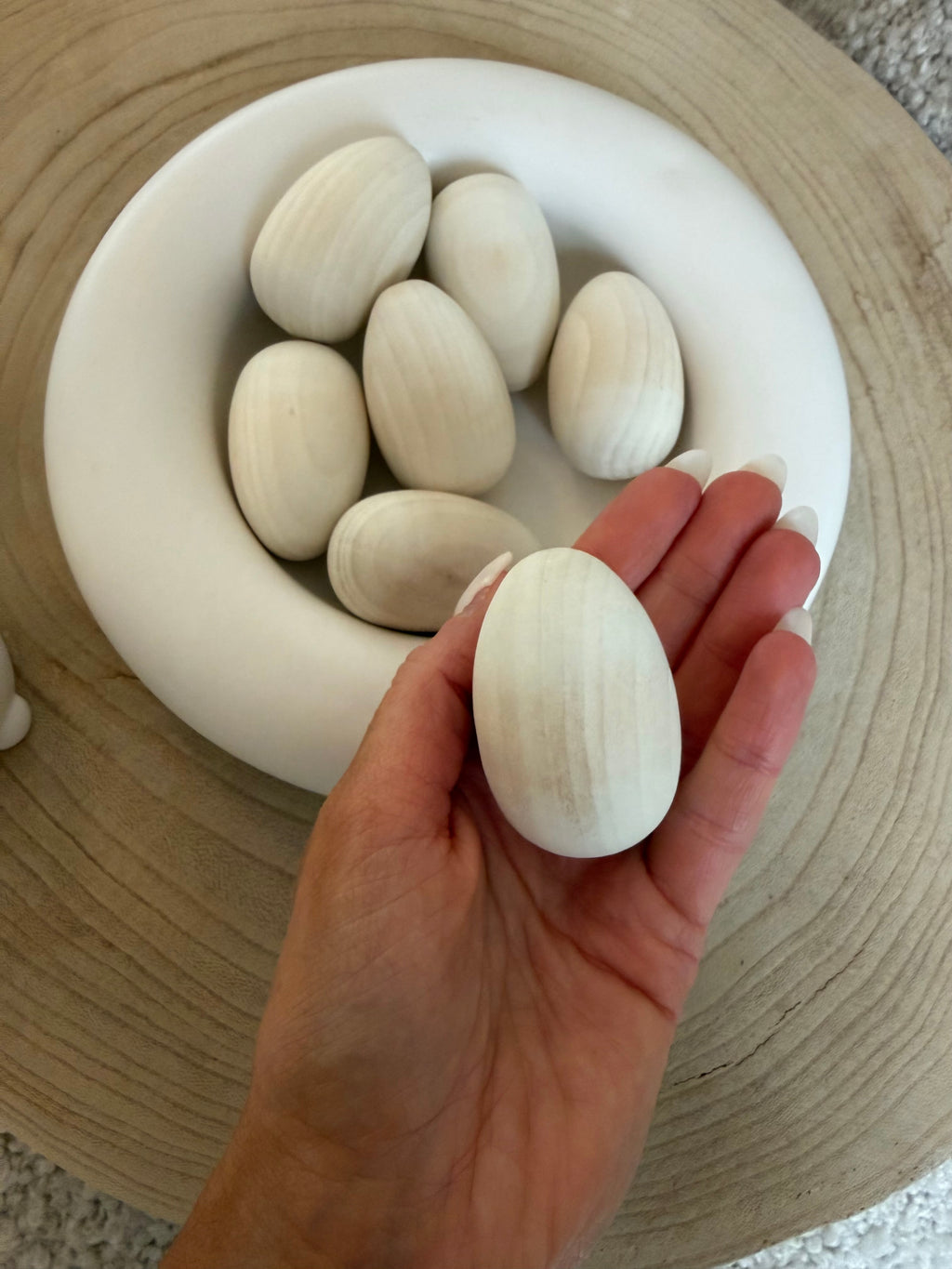 decorative wooden eggs (7 pack)