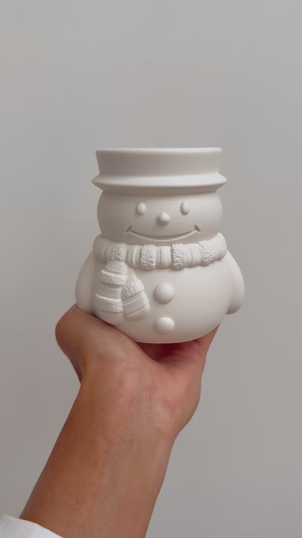 snowman candle